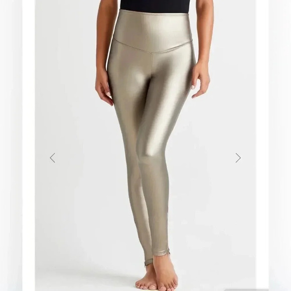 YUMMIE BRONZE FAUX LEATHER SHAPING
LEGGING WITH SIDE ZIP NEW WITH TAG - Picture 4 of 6